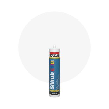 Soudal Silirub Color RAL 9016 Verkehrsweiß Silikon Dichtmasse 300ml