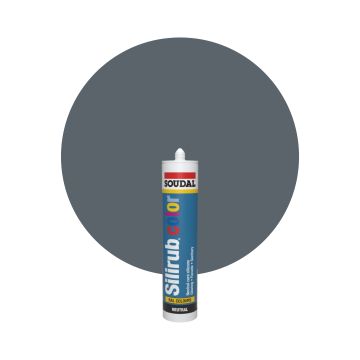 Soudal Silirub Color RAL 7011 Eisengrau Silikon Dichtmasse 300ml