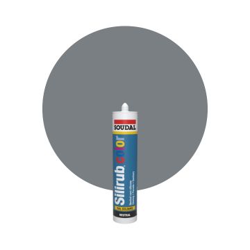 Soudal Silirub Color RAL 7037 Staubgrau Silikon Dichtmasse 300ml