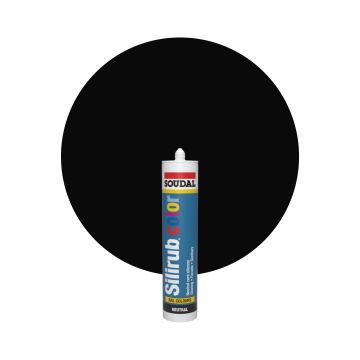Soudal Silirub Color RAL 9005 Tiefschwarz Silikon Dichtmasse 300ml