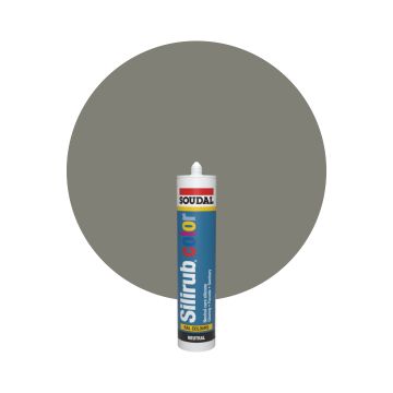 Soudal Silirub Color RAL 7023 Betongrau Silikon Dichtmasse 300ml