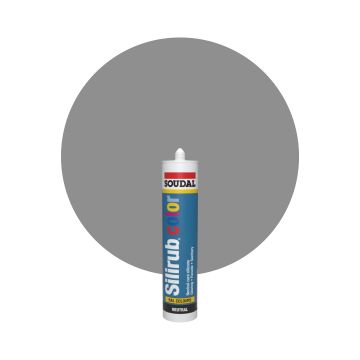 Soudal Silirub Color RAL 9007 Graualuminium Silikon Dichtmasse 300ml