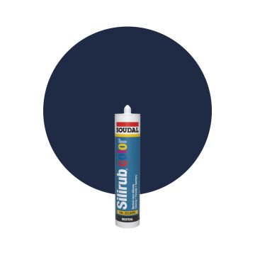 Soudal Silirub Color RAL 5011 Stahlblau Silikon Dichtmasse 300ml