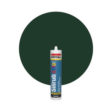 Soudal Silirub Color RAL 6005 Moosgrün Silikon Dichtmasse 300ml