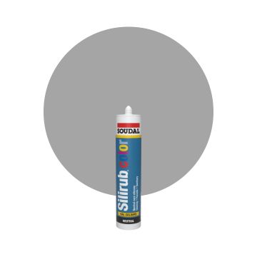 Soudal Silirub Color RAL 9006 Weißaluminium Silikon Dichtmasse 300ml