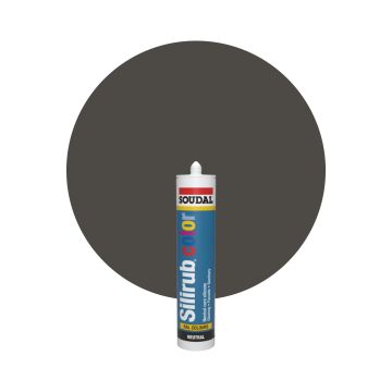Soudal Silirub Color RAL 7022 Umbragrau Silikon Dichtmasse 300ml