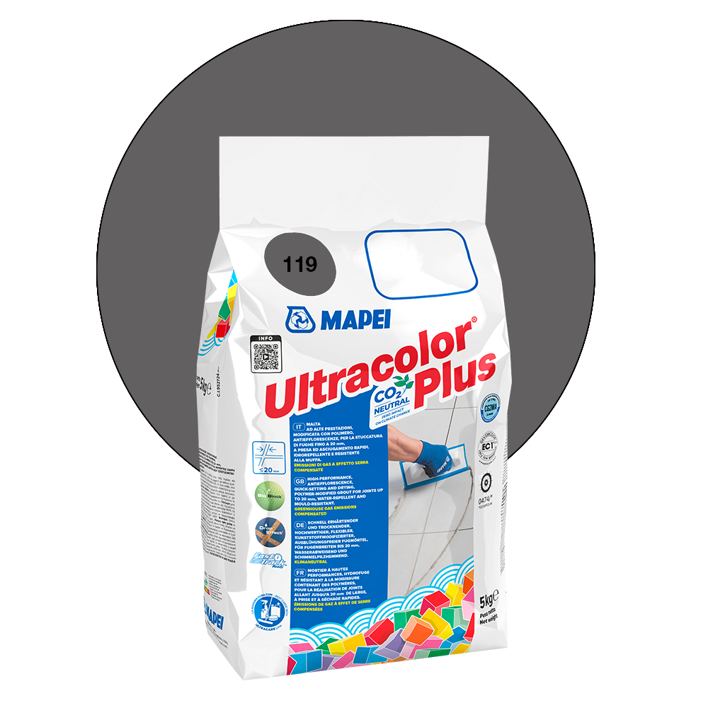 Mapei Ultracolor Plus Fugenmörtel - 119 Londongrau, 5 kg main product photo